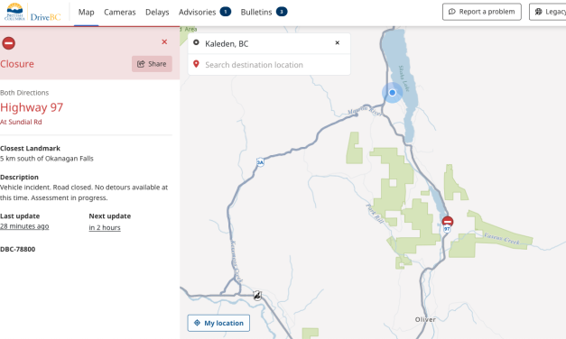 ‘Mass casualty’ vehicle accident near Vaseux Lake
